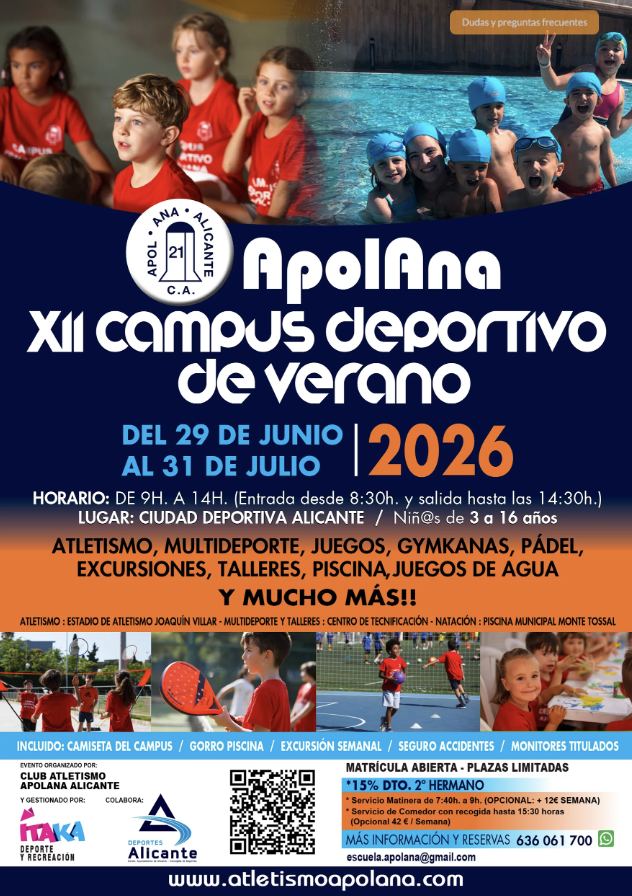 Campus deportivo de verano del Club Apolana